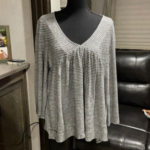 Lucky Brand Striped Baby Doll Top